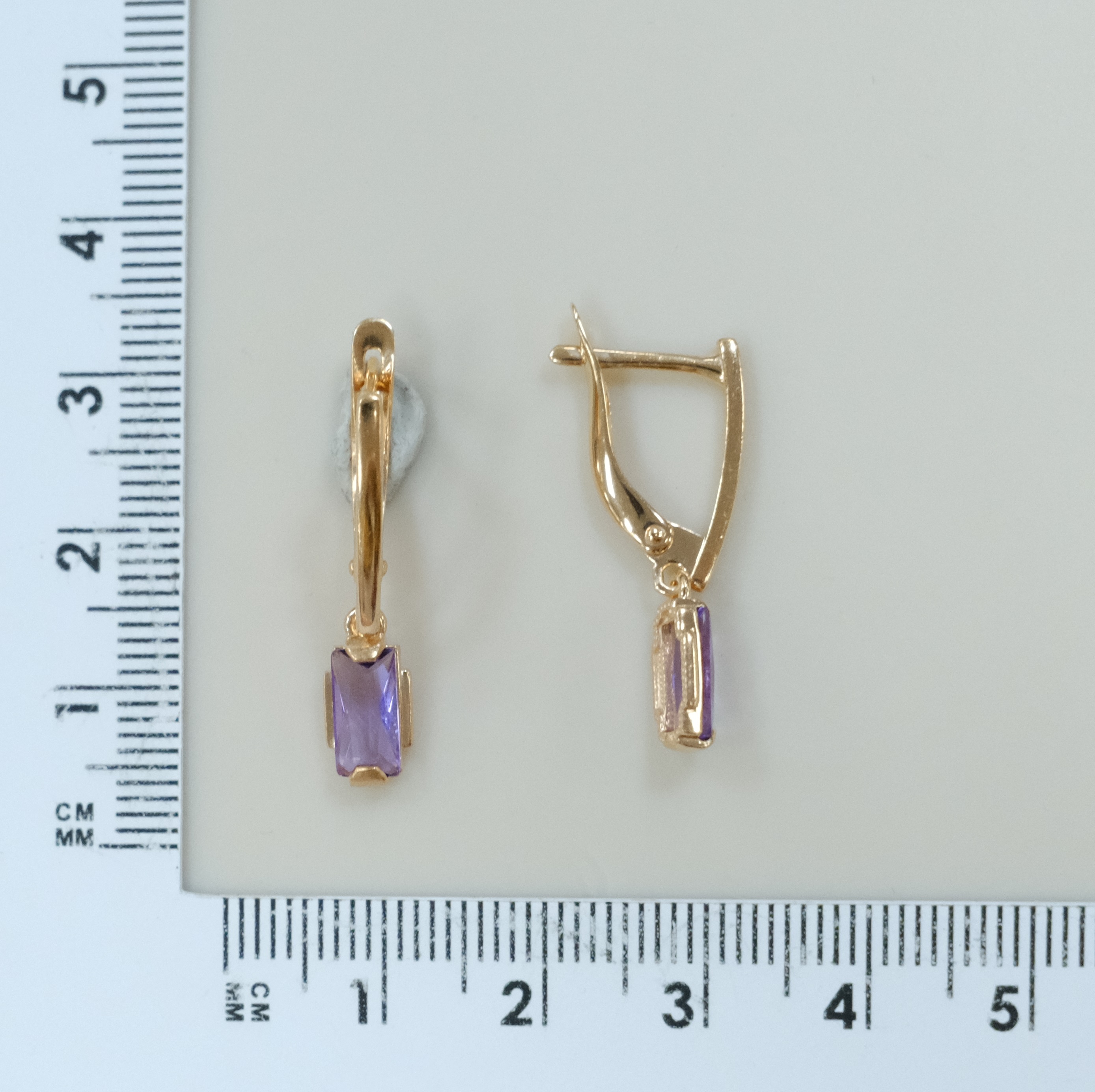 Серебряные серьги с аметистами